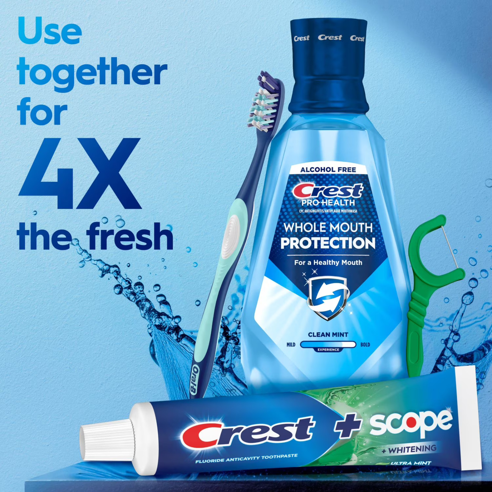 Crest Complete Plus Scope Outlast Ultra Toothpaste 5 Pack 6.3oz Tubes Mint New
