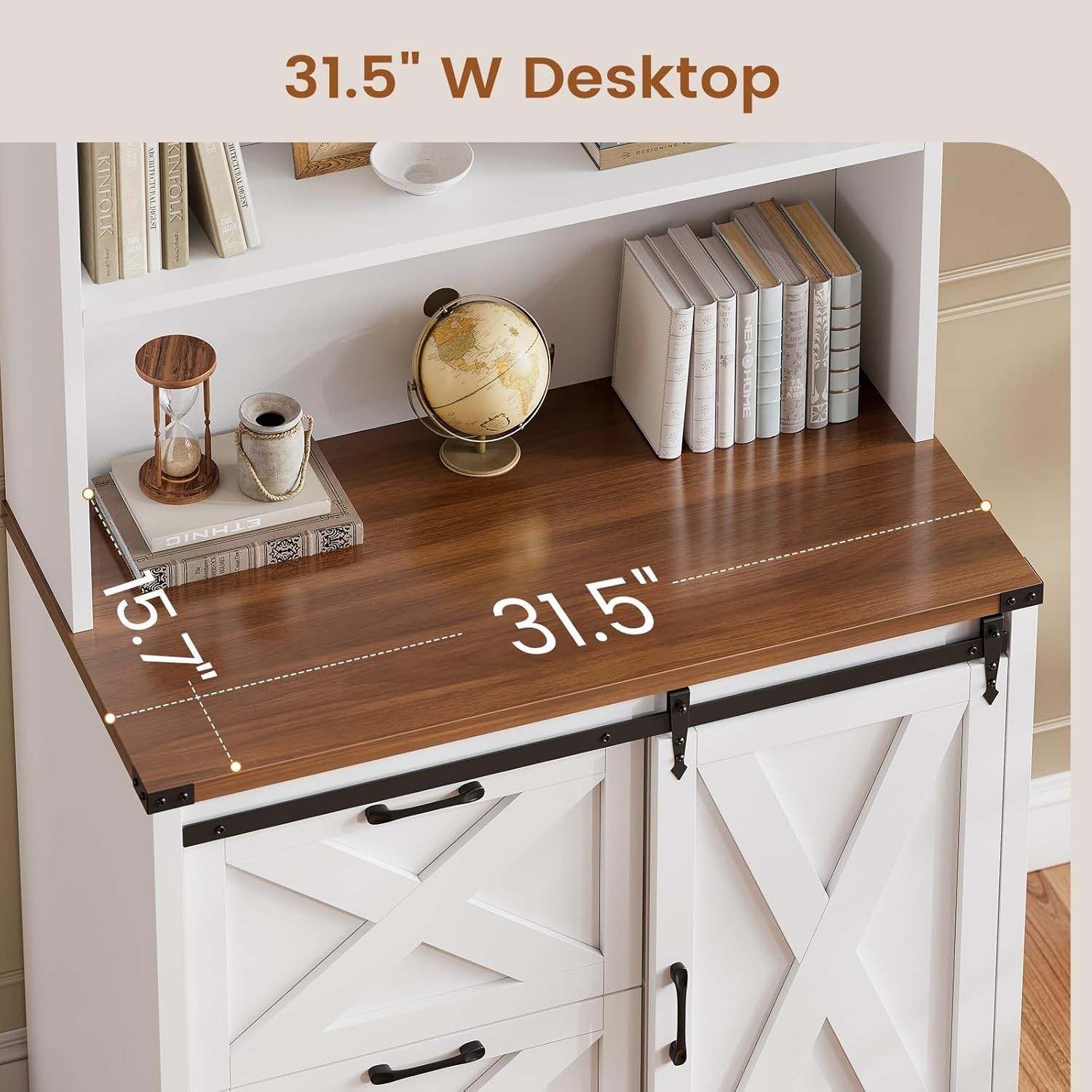 2 Drawer File Cabinet, Farmhouse Filing Cabinet fits Legal/Letter/A4 File