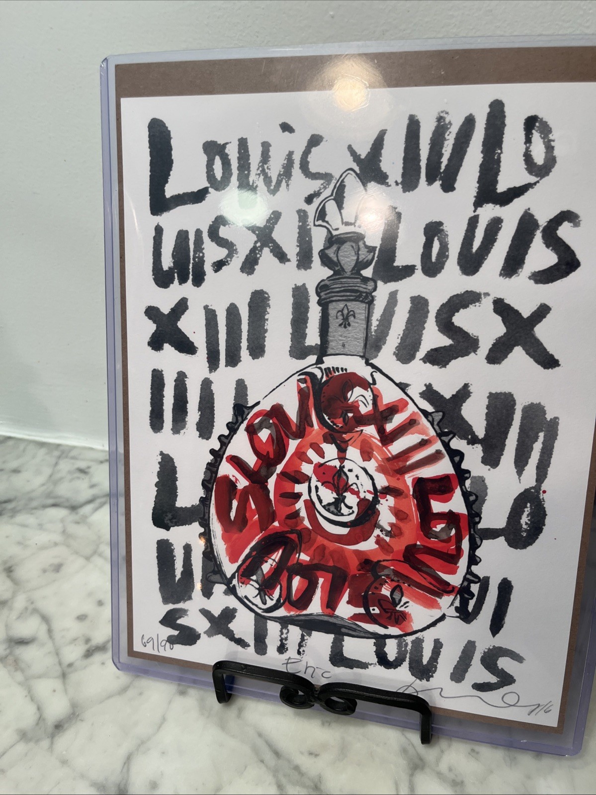 Rémy Martin Louis XIII Grande Champagne Cognac Bottle Art - Limited Signed & #’d