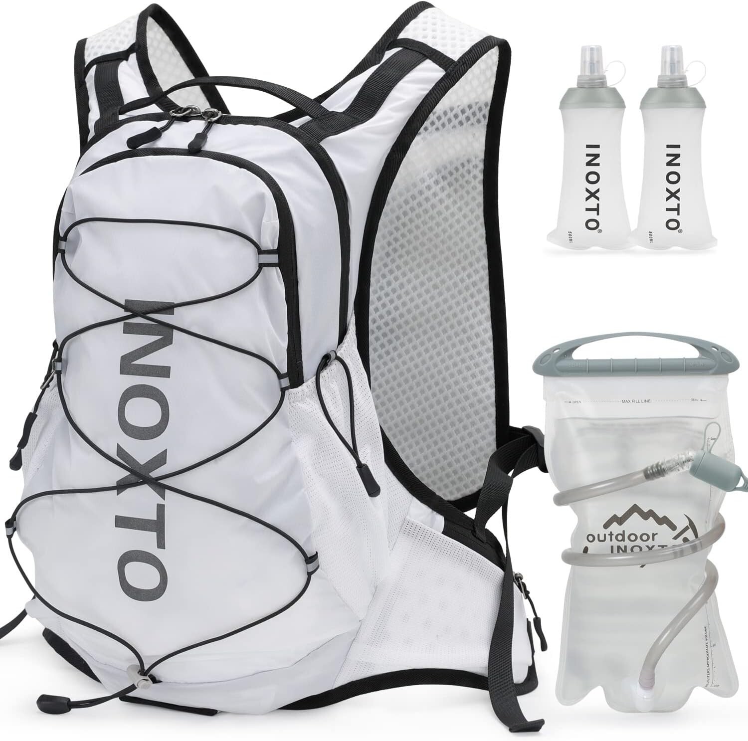 Hydration Pack Backpack, Lightweight Water Backpack with 2L Leakproof Bladdder