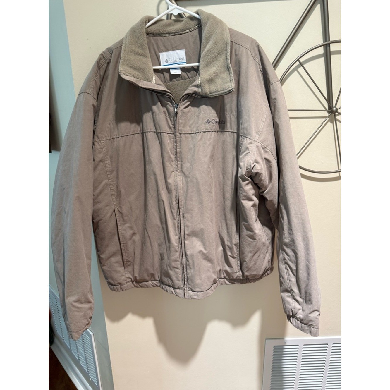 Columbia Sportswear Men's Brown Zip-Up Fleece Lined Jacket Size XXL Outdoor