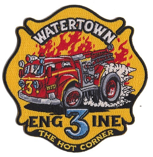 Watertown,  MA Engine 3 The Hot Corner  Fire Patch New