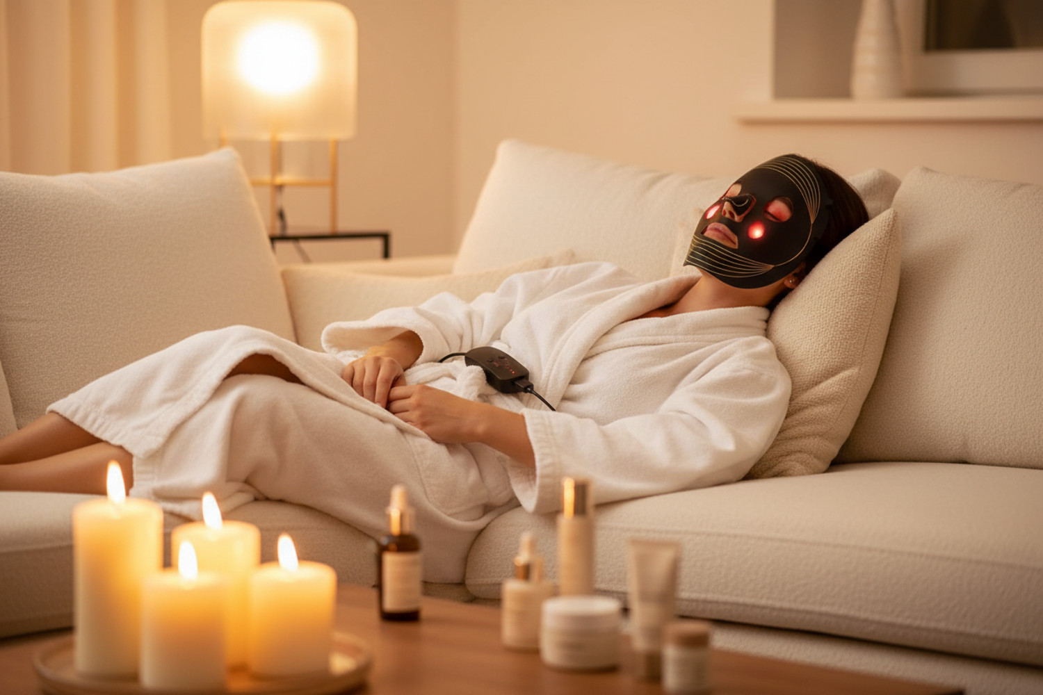 Red Light Therapy Face Mask - Anti-Aging LED Device