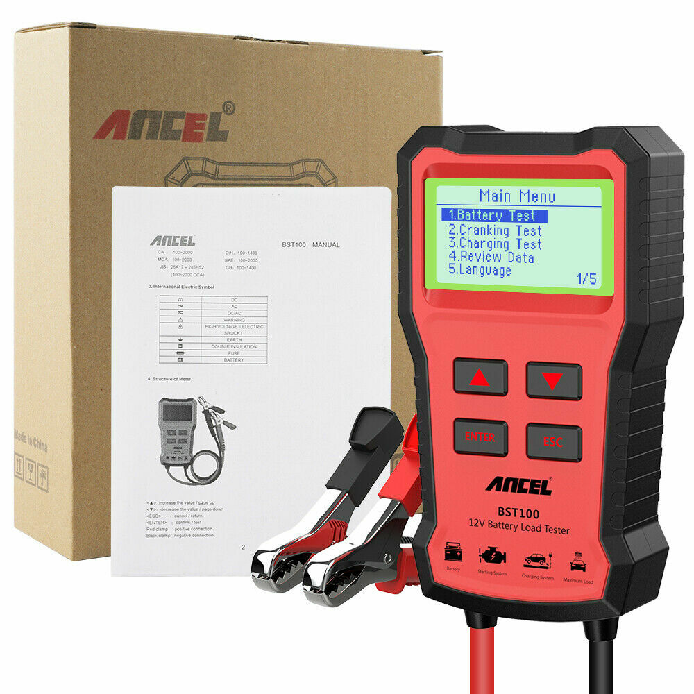 12V Car Auto Battery Load Tester Charging System Cranking Diagnostic Scan Tool