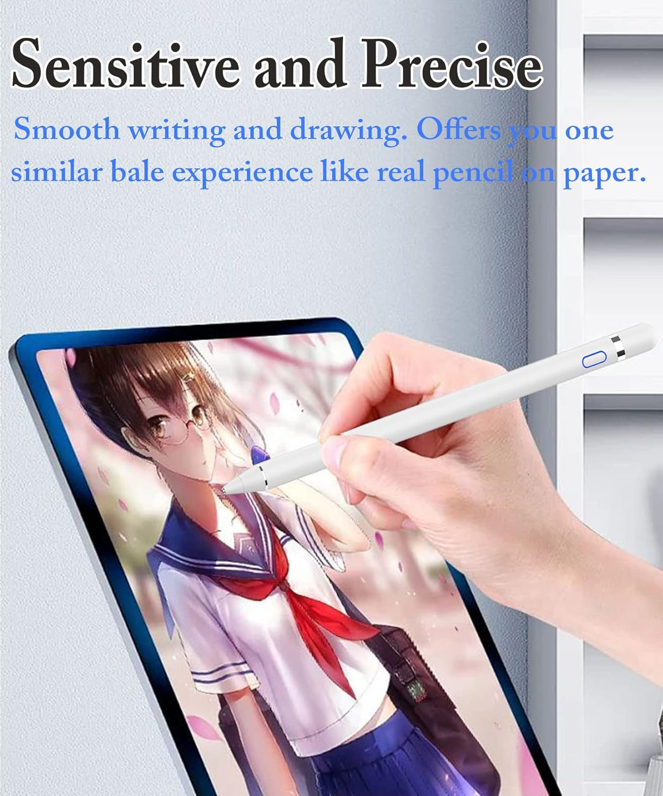 Active Digital Stylus Pen for Touchscreen, Fine Tip Rechargeable for iPad Mini
