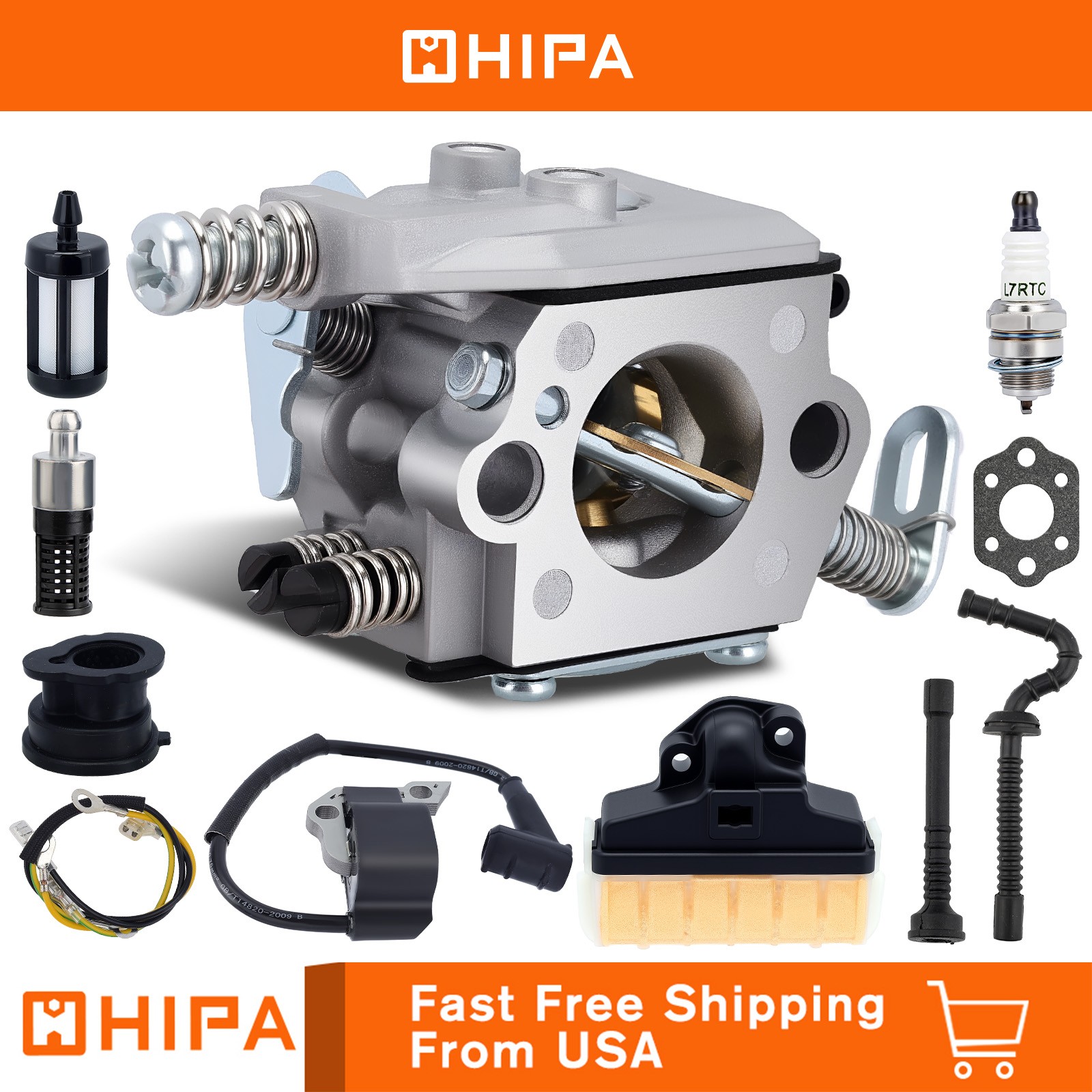 For STIHL MS250 MS210 MS230 021 023 Chainsaw Carburetor Ignition Coil Air filter
