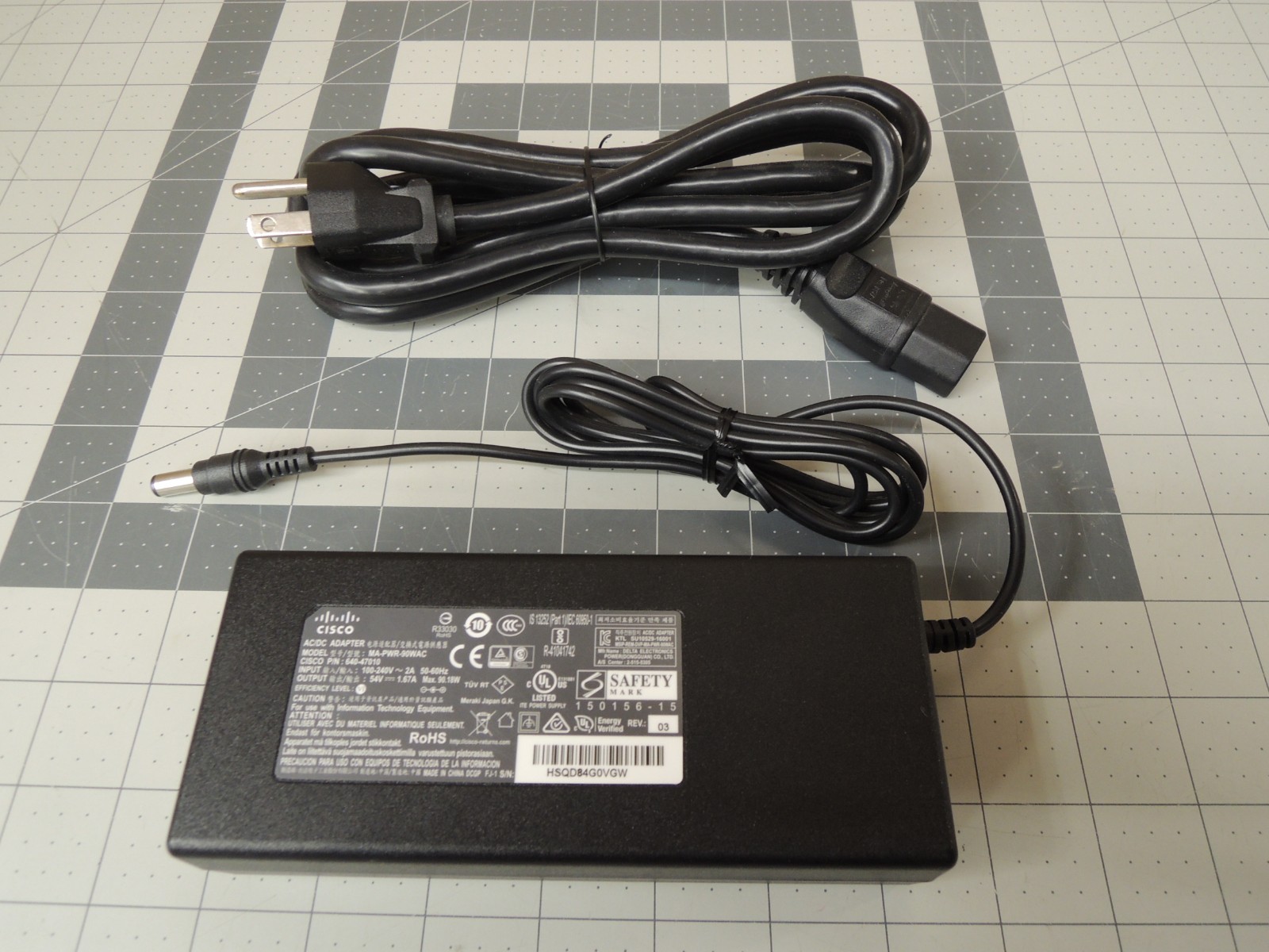 Cisco 640-47010 MA-PWR-90WAC Meraki Network Security Appliance Power Supply