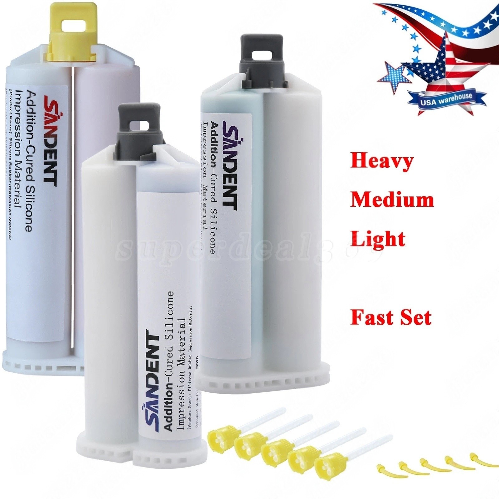 Dental Impression Material Light/Heavy Body, Fast Set VPS PVS (Cartridges) DT