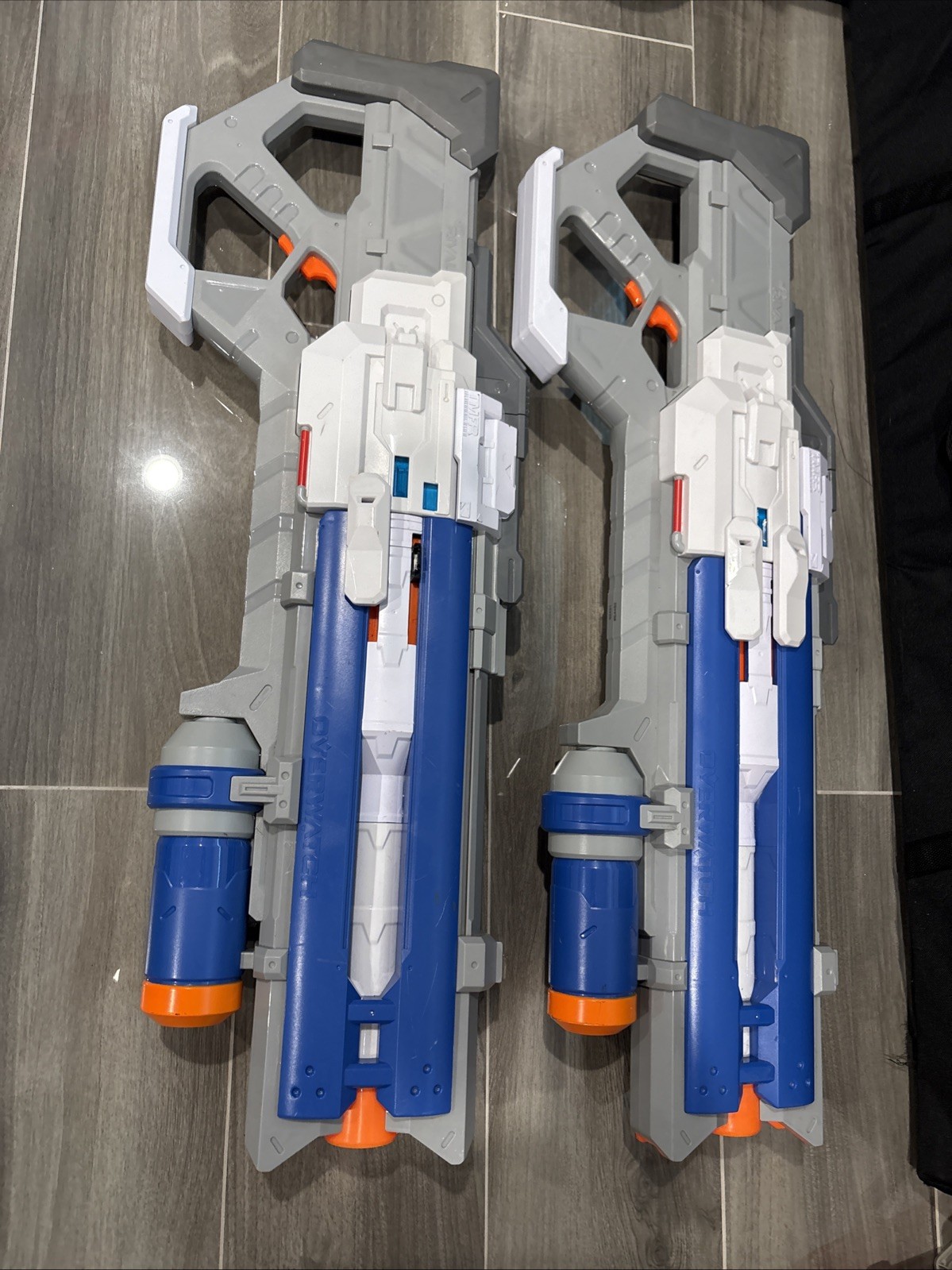 💥RARE Nerf Rival Overwatch Soldier 76 Motorized Full Auto Blaster W/5 Rd Tested