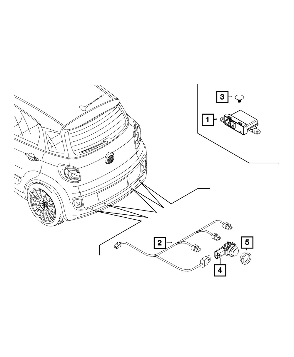 Genuine Mopar Parking Assist Module 68322693AA