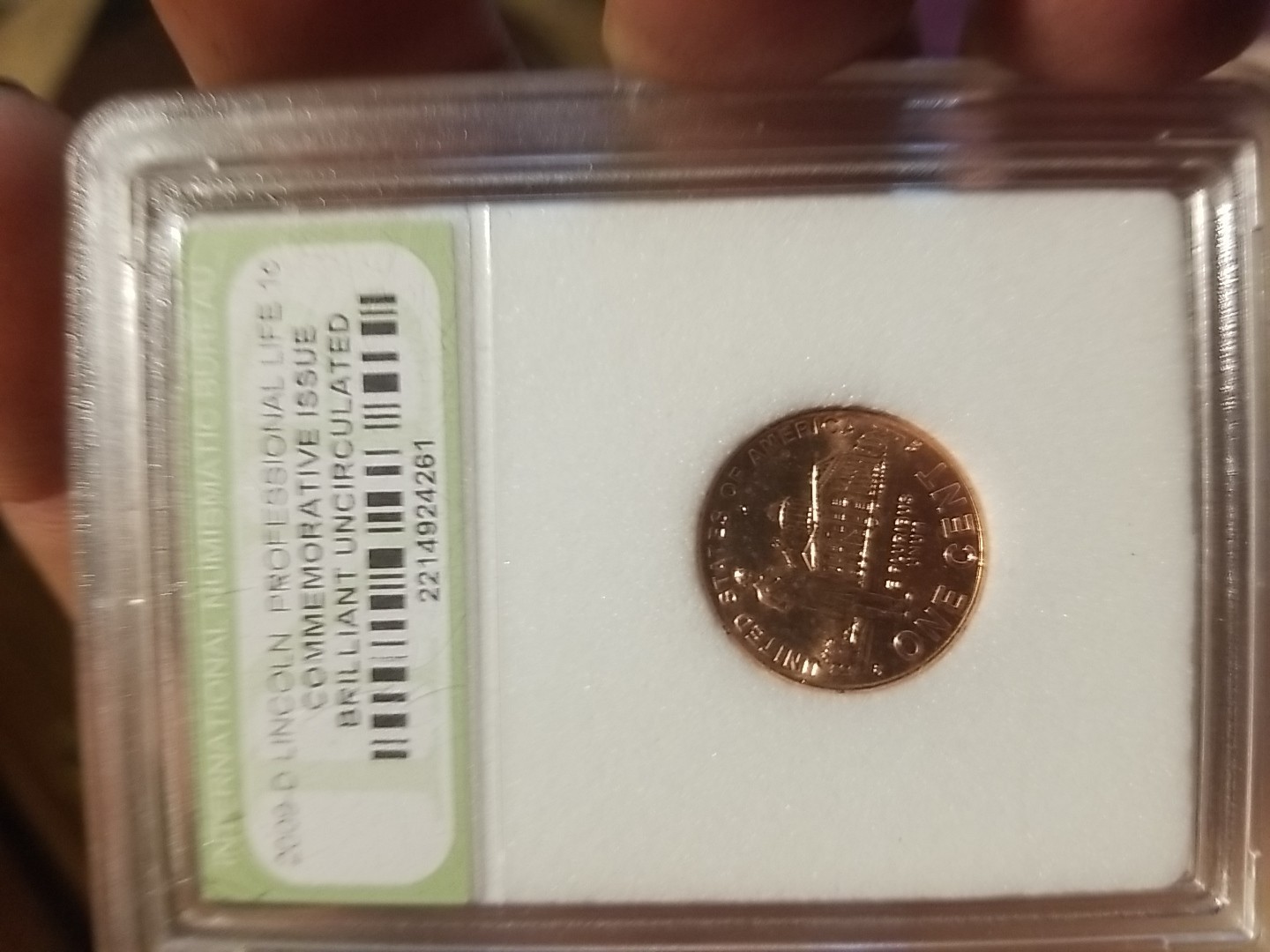 2009 D LINCOLN PROFESSIONALLIFE 1cent COMMERATITIVE ISSUE BRILLIANT UNCIRCULATED