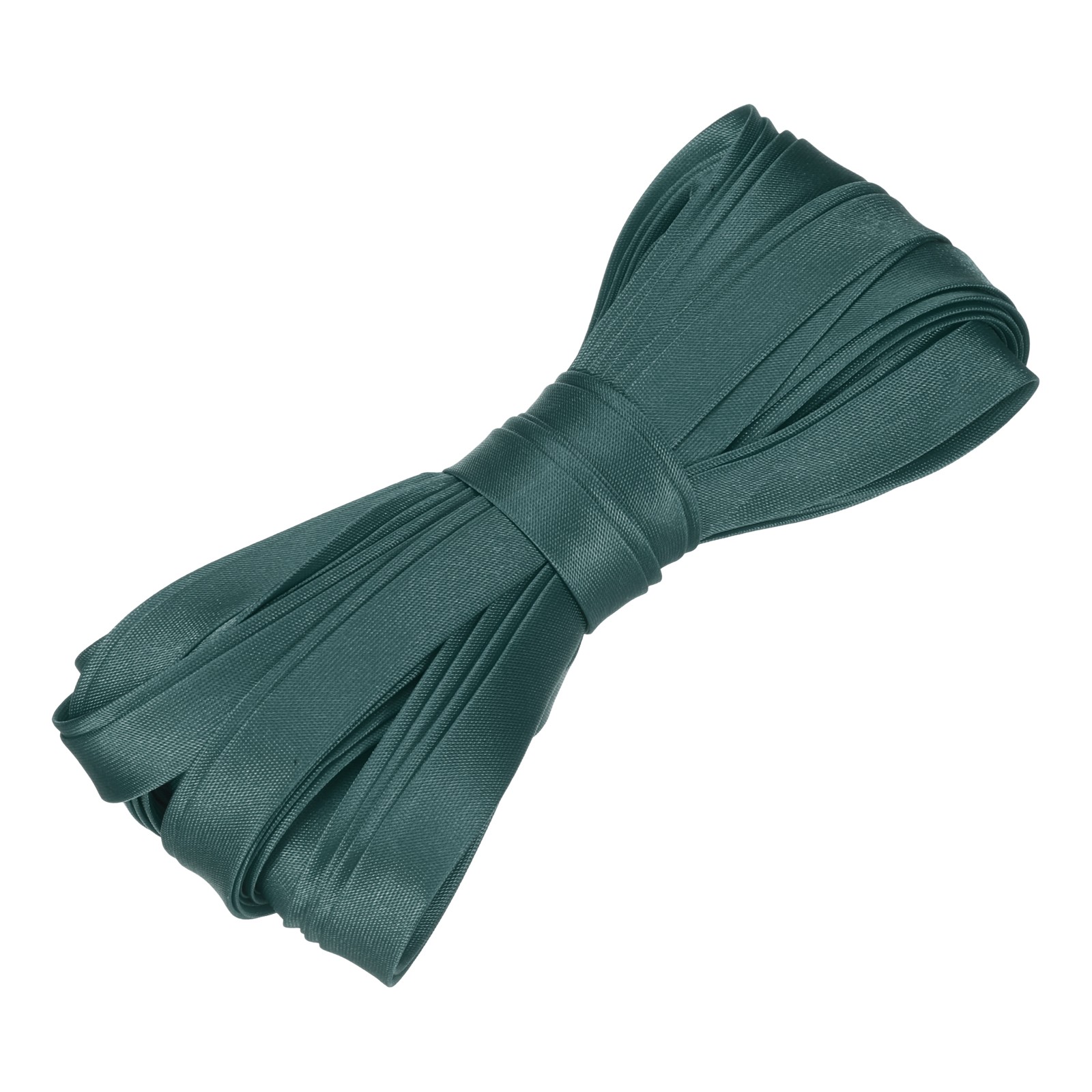 Double Fold Bias Tape 2/5 Inch x 5.5 Yards Satin Pre-fold Tape Deep Green