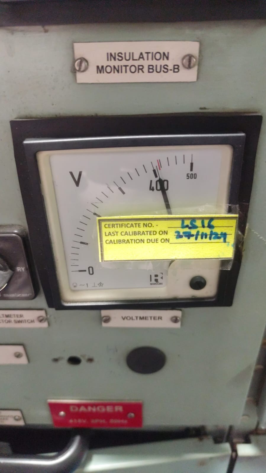 MECO-G SI96 500V Analog Panel Voltmeter for Industrial & Marine Applications