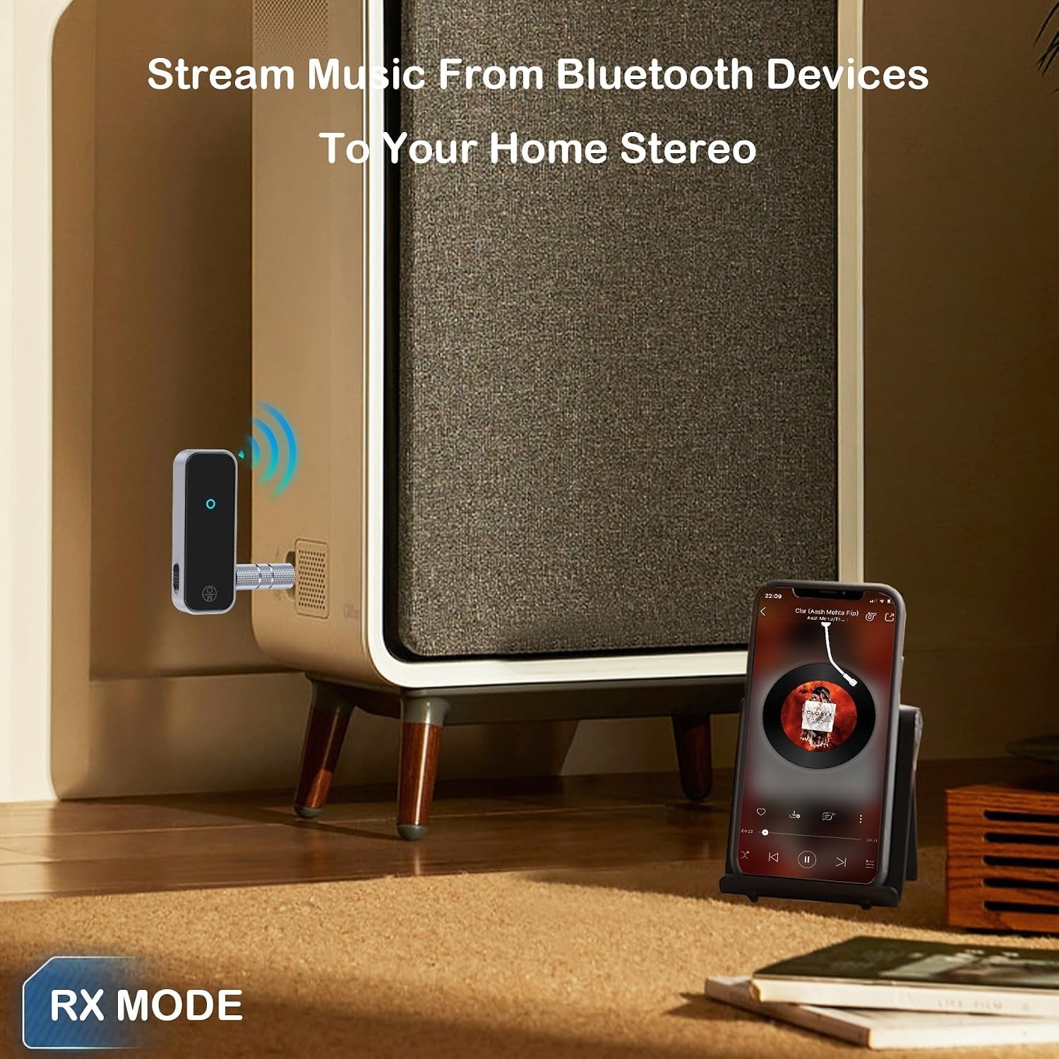 Bluetooth 5.3 Transmitter Receiver for Airplane, 2-in-1 AUX Wireless Adapter ...