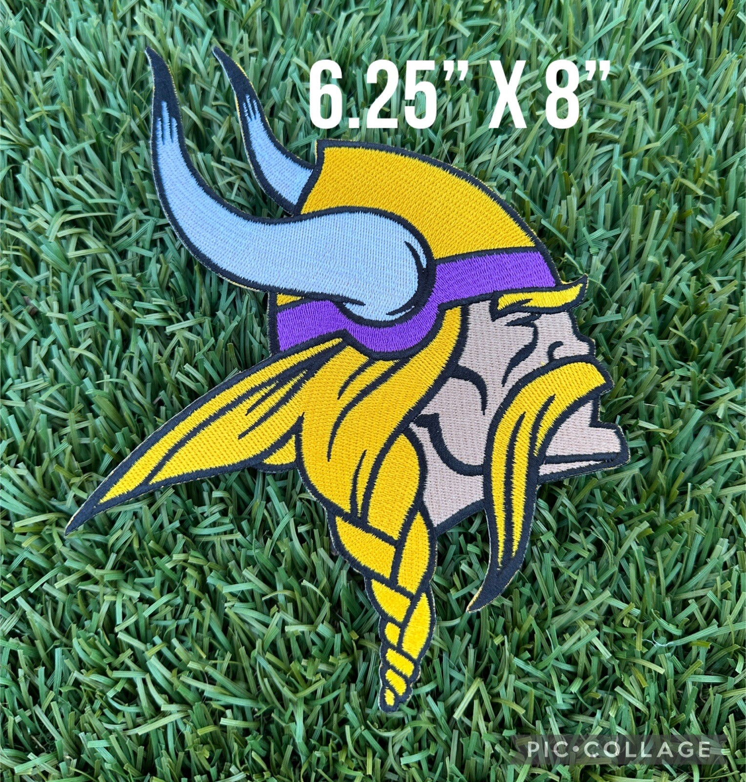 Minnesota Vikings BIGGEST 6” X 8” Patch Iron On Embroidered US SELLER