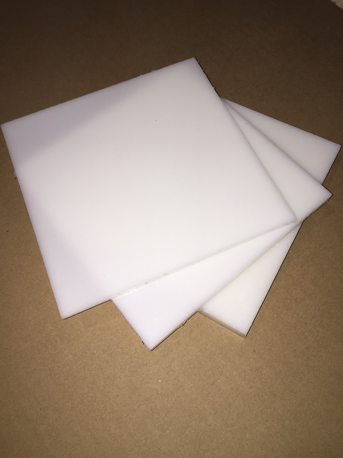 Natural HDPE Plastic 1/8" 24" x 48" (1 Pack) White High-Density PE Sheet .125"