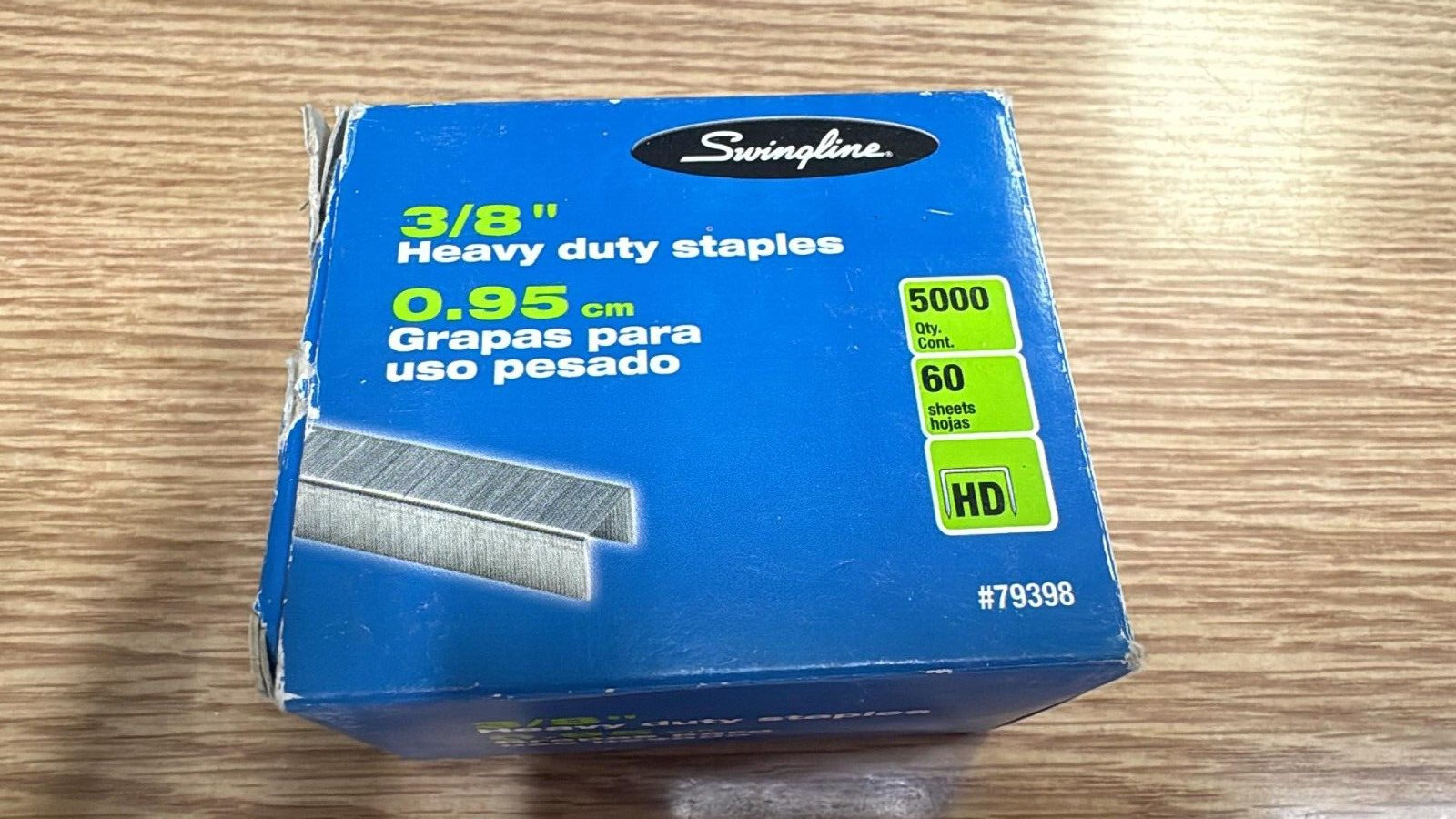 Swingline Heavy-Duty 3/8" Leg Staples 60-Sheet Capacity 5000/Box vintage