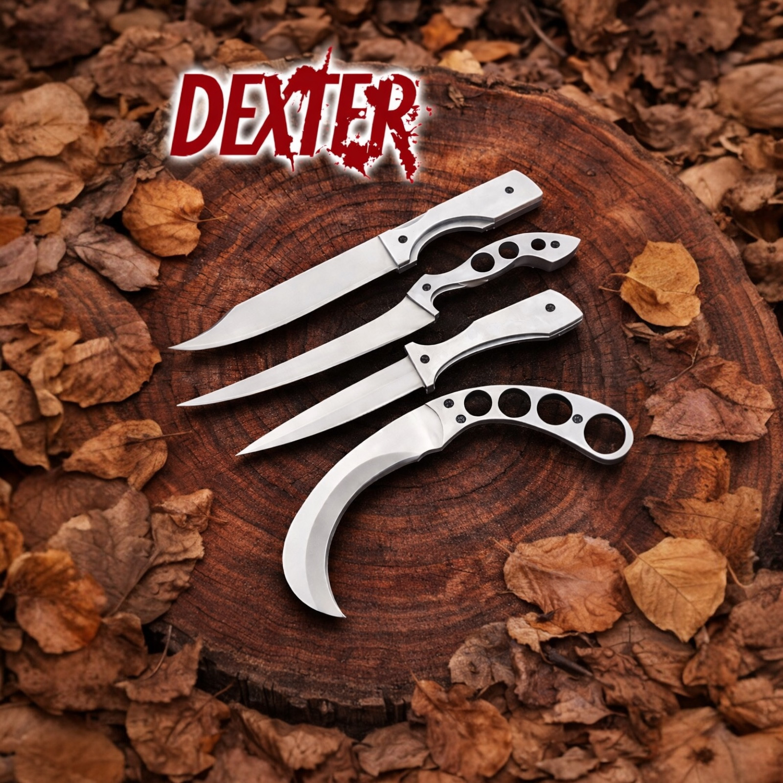 Dexter Morgan Knife Set Stainless Steel Movie Replica TV Show Collectible
