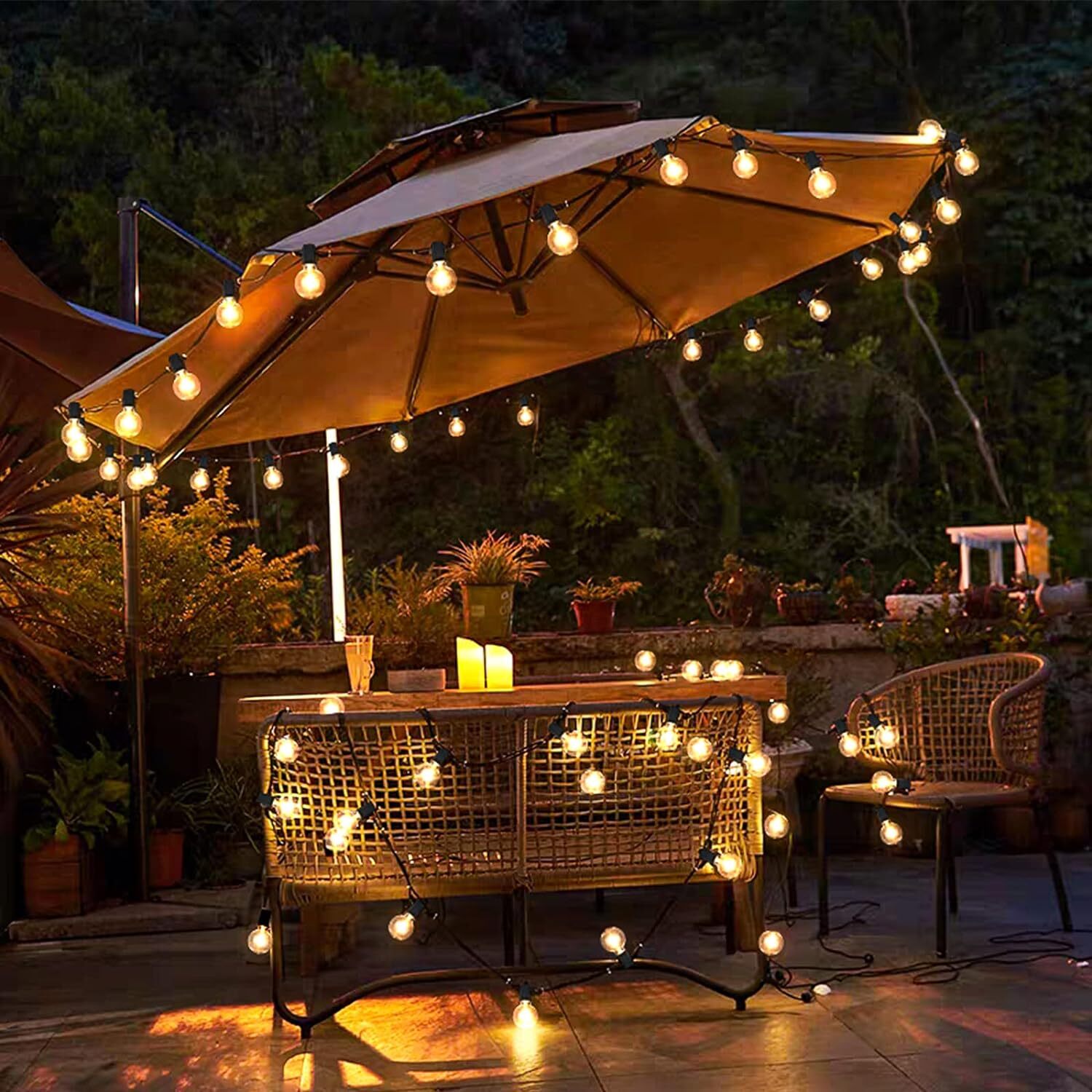 Solar String Lights - 200Ft LED Outdoor String Lights - Shatterproof, Waterproof