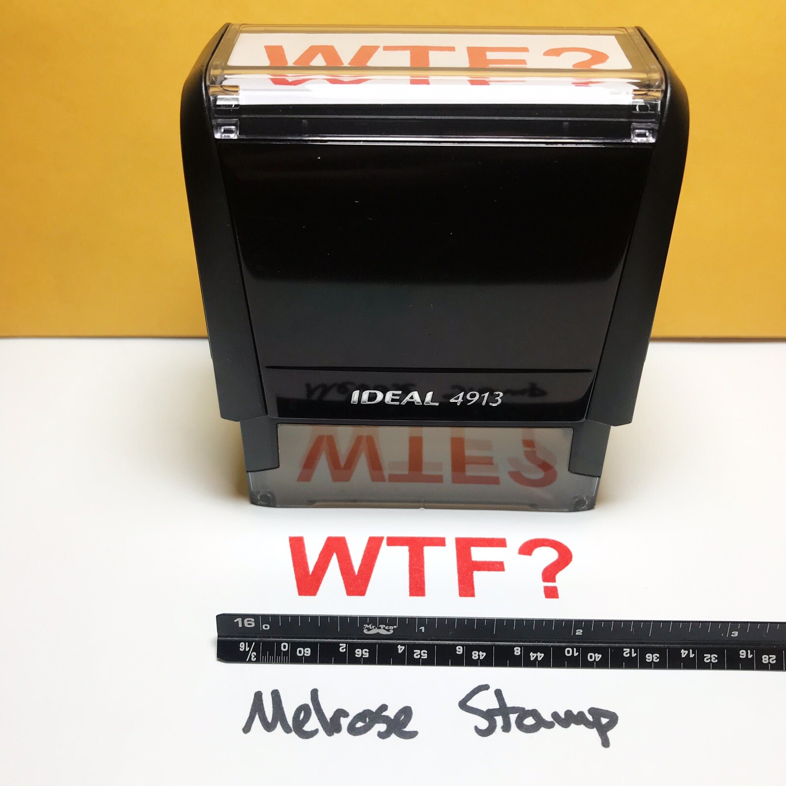 WTF? Rubber Stamp Red Ink Self Inking Ideal 4913