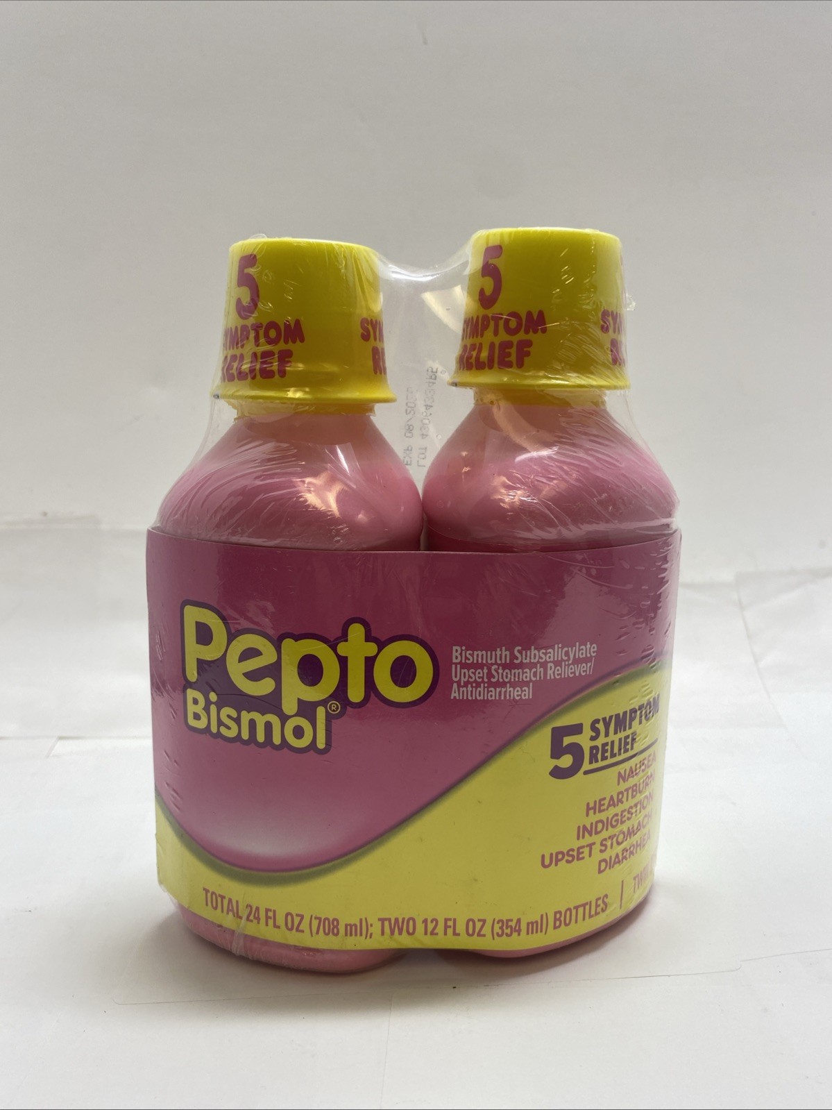 2PK Of Pepto Bismol 5 Symptom Relief 12 Fl Oz Each EXP: 08/26