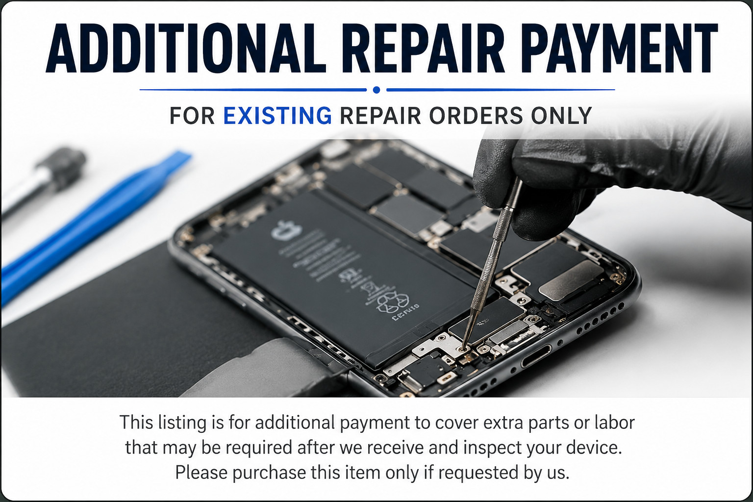 ➕Additional Repair Payment for Existing Repair Order | Parts & Labor Adjustment