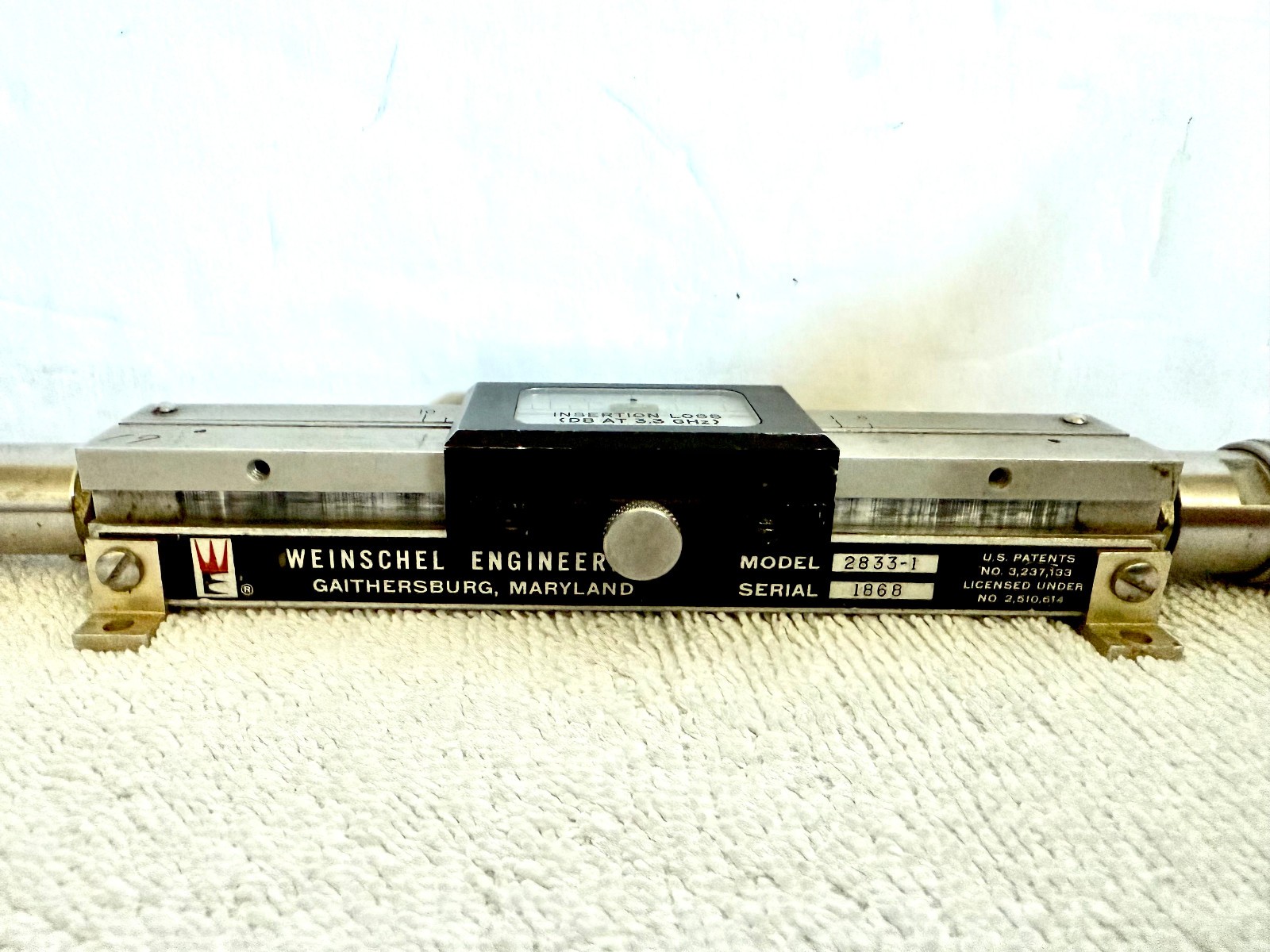 WEINSCHEL SLIDE VARIABLE ATTENUATOR MODEL 2833-1