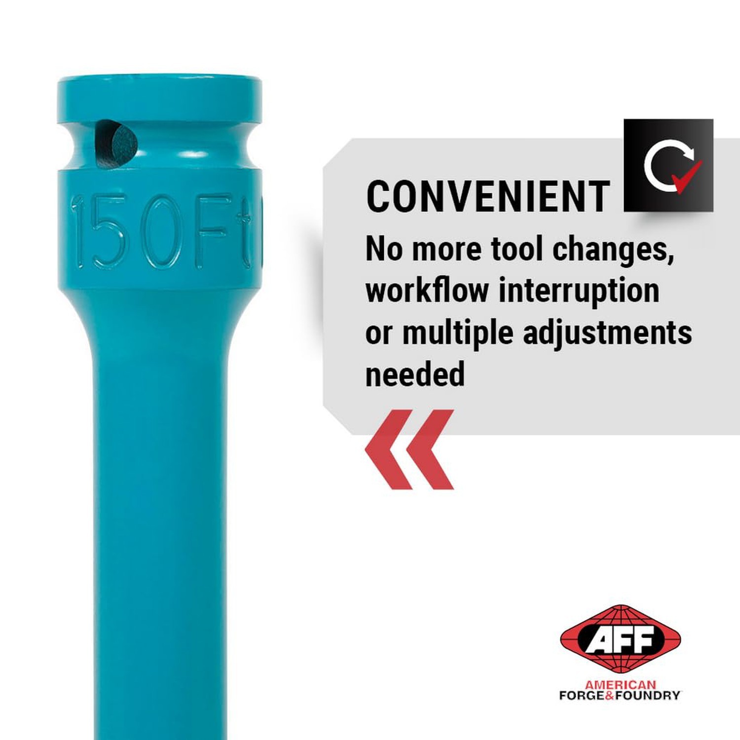 AFF Torque Limiting Extension, 1/2" Drive, 150 ft/lbs, Turquoise, 40150