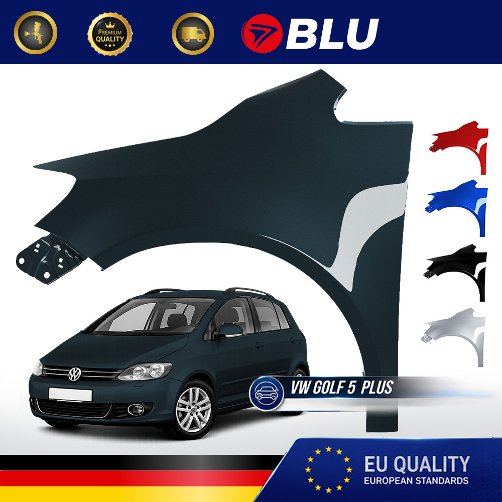Fender For VW Golf V Plus 5 + LC5F Left Blue 05-09 Front Painted New