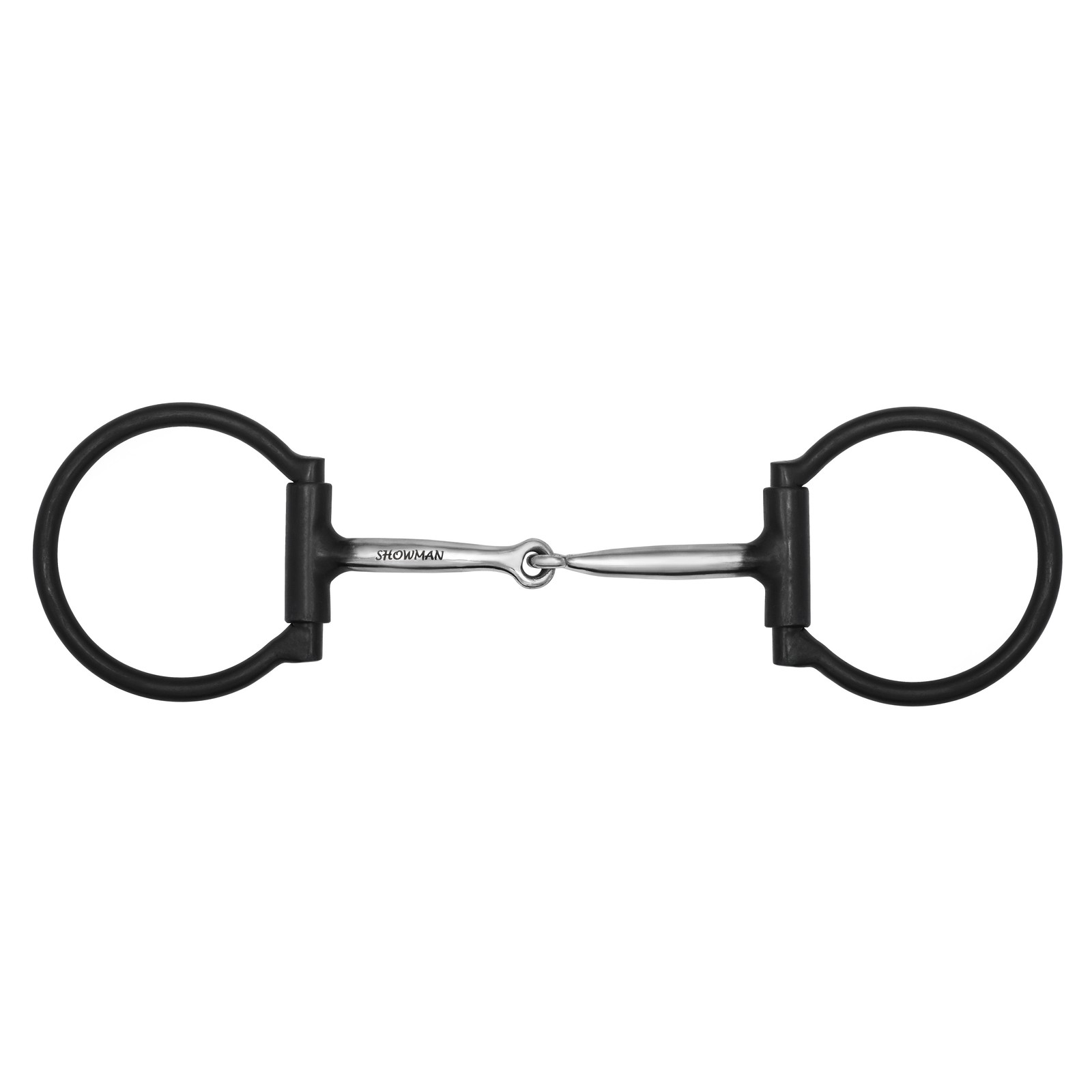 Showman Black D-Ring Smooth Single Jointed Bit