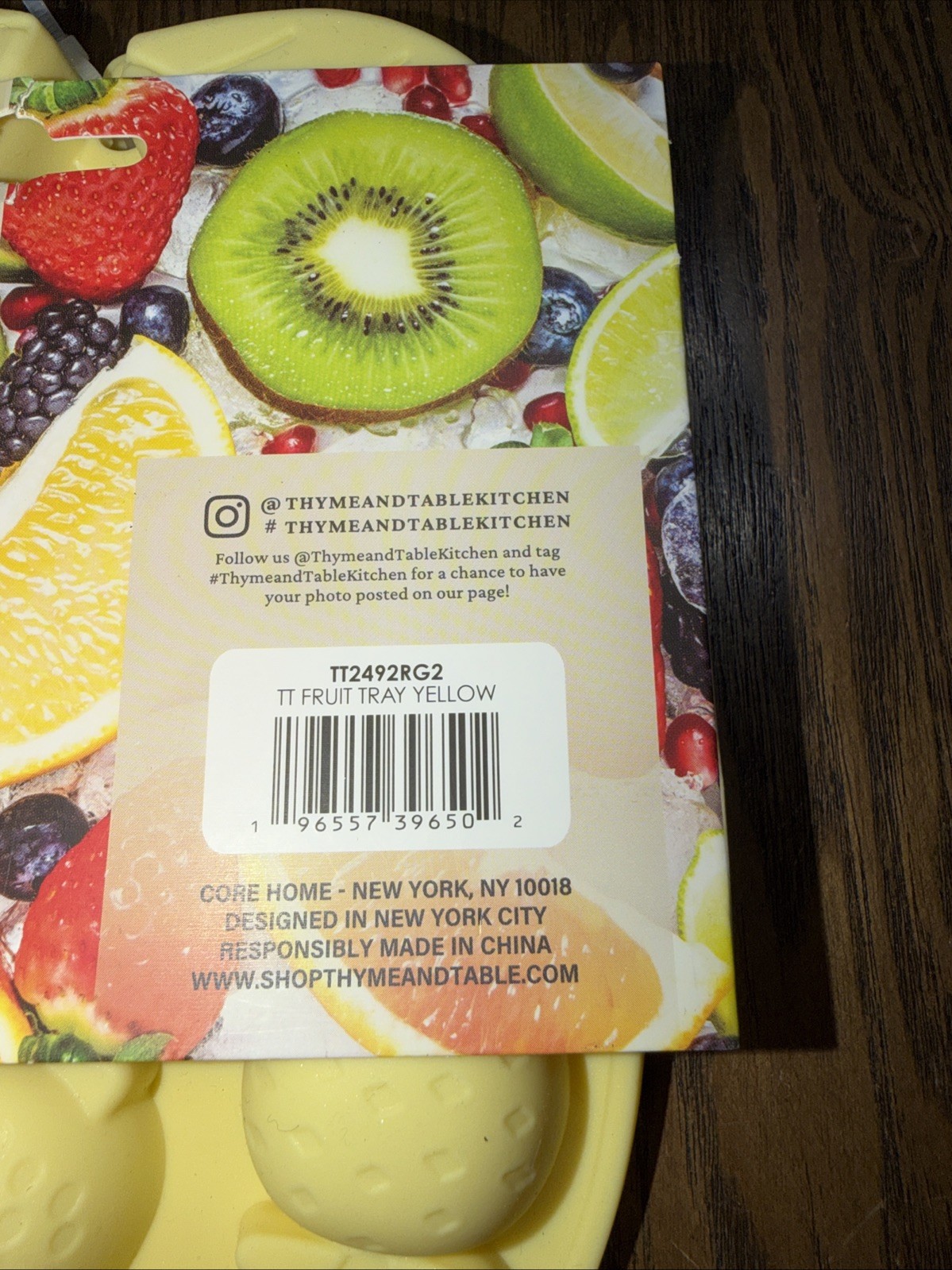 Thyme & Table Summer 2-Pack Fruit-Shaped Silicone Ice Trays Yellow