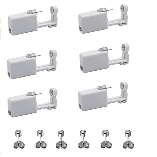 4pcs Painless Ear Piercing Gun Disposable Safety Asepsis Piercing Tool Kit wi...