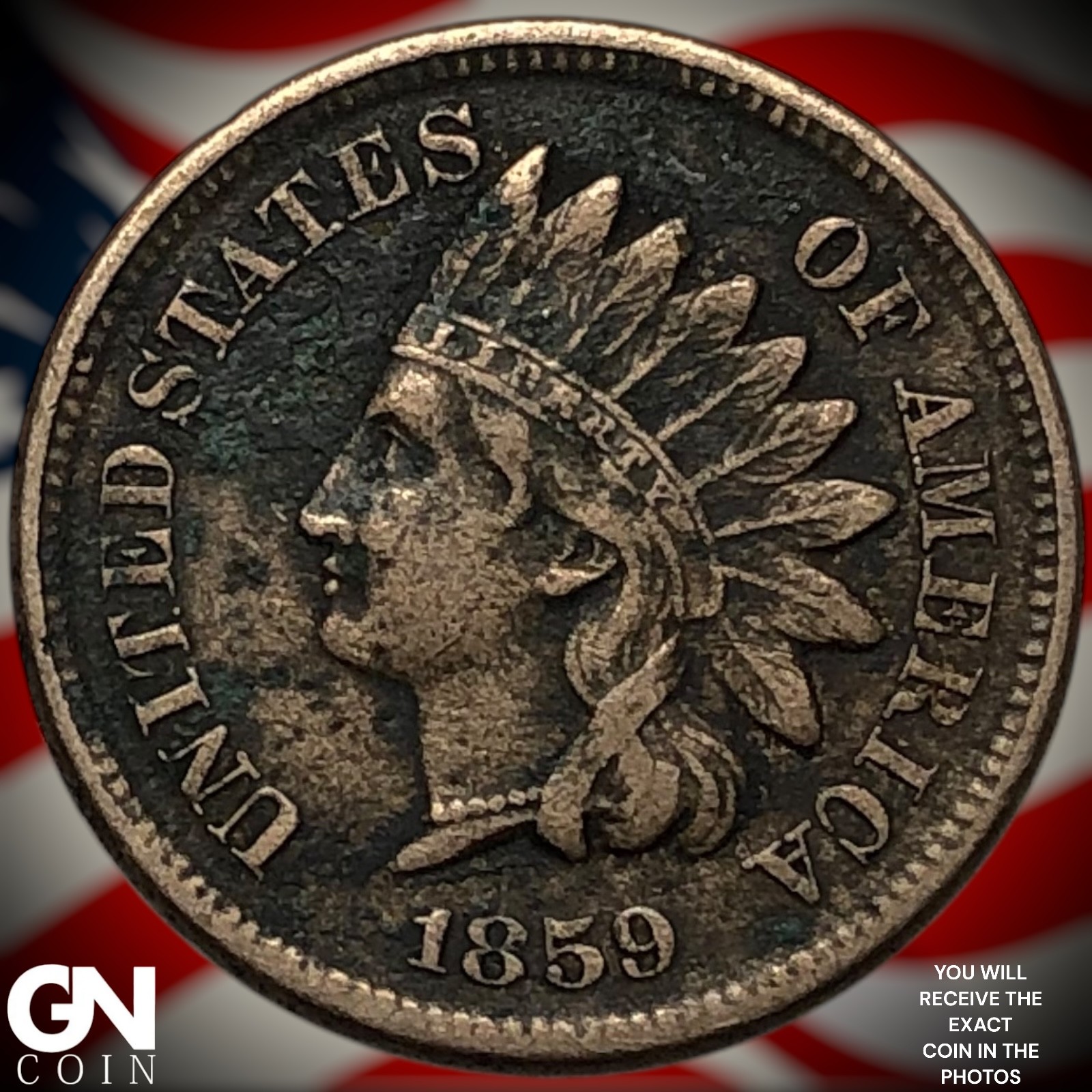 1859 Indian Head Cent Penny Z6013