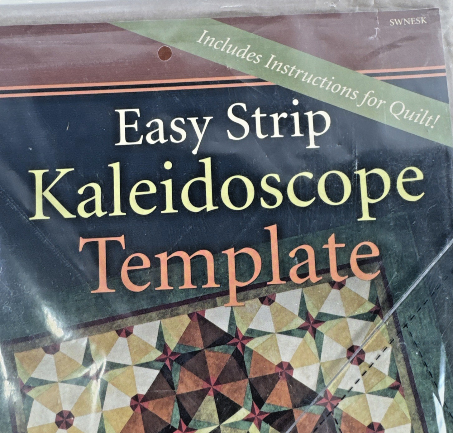 EASY STRIP Kaleidoscope Template Sewing w Nancy Includes Instructions for Quilt
