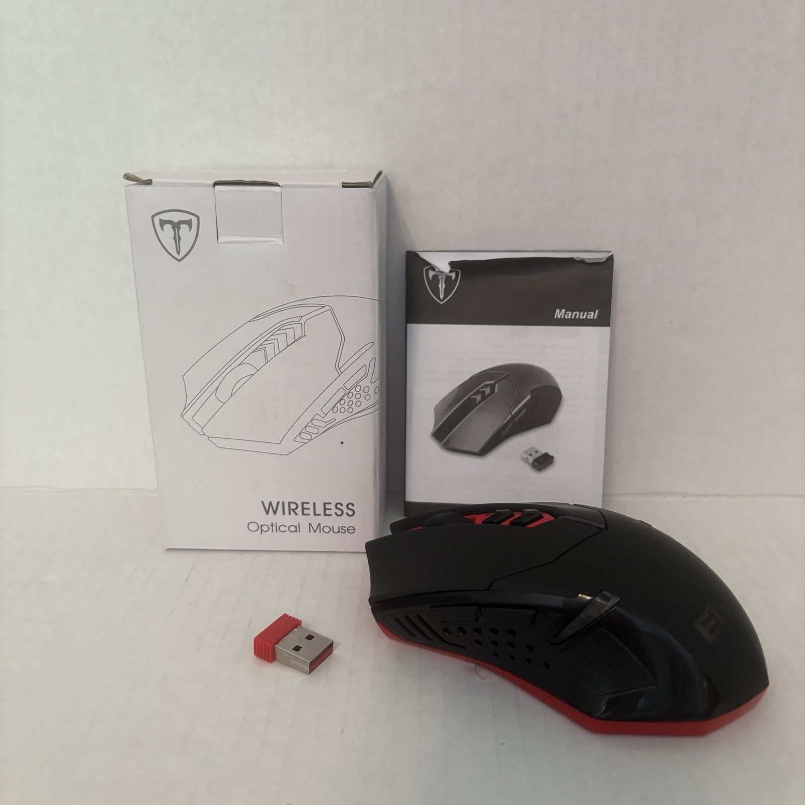 Easterntimes Tech X-08 Wireless Optical Mouse LED Lighting Black Red