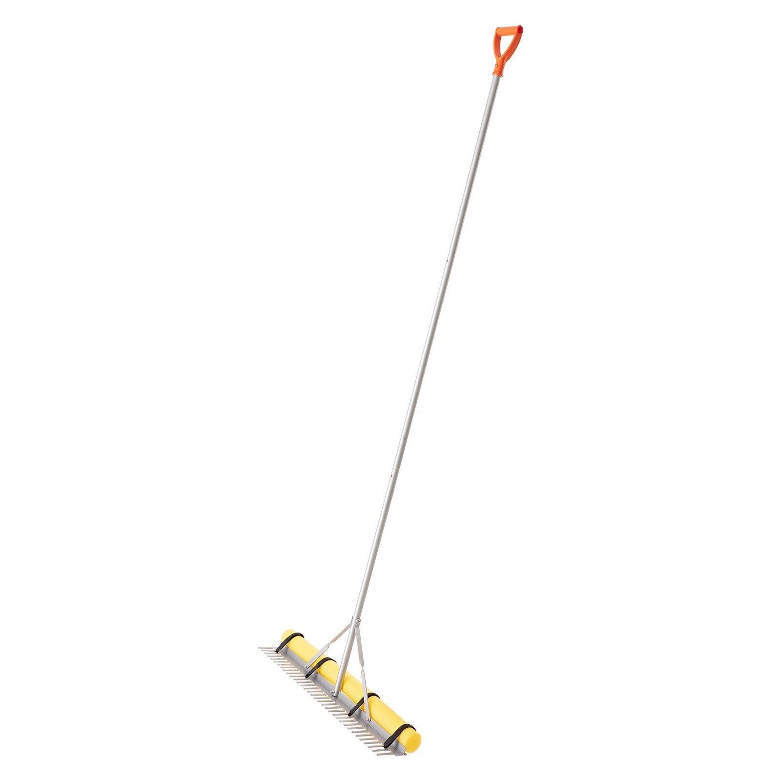 36" Heavy Duty Landscape Rake 102" Handle Aluminum w/ 52ft Rope