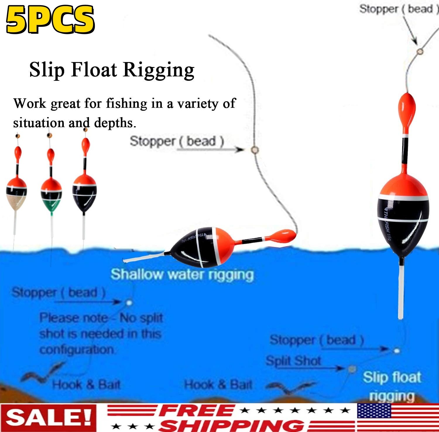 Fishing Floats Bobbers Slide Floats Balsa Fishing Bobber Slip Bobbers for Trout