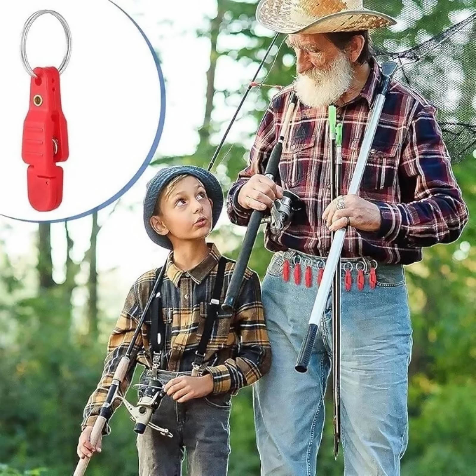 10* Red Quick-Release Clips With Strong Gripping Force For Fishing Line New