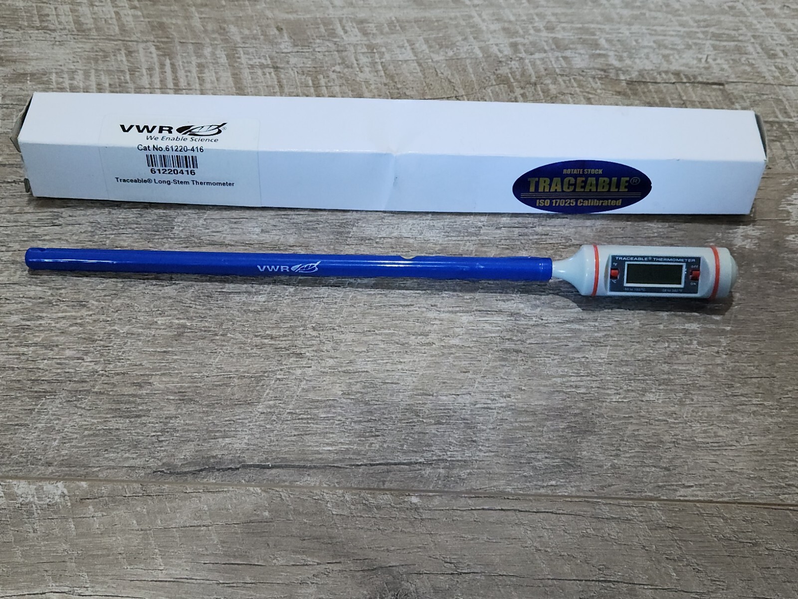 VWR 61220-416 Traceable Control Company 4052  Long Stem Digital Thermometer 8"
