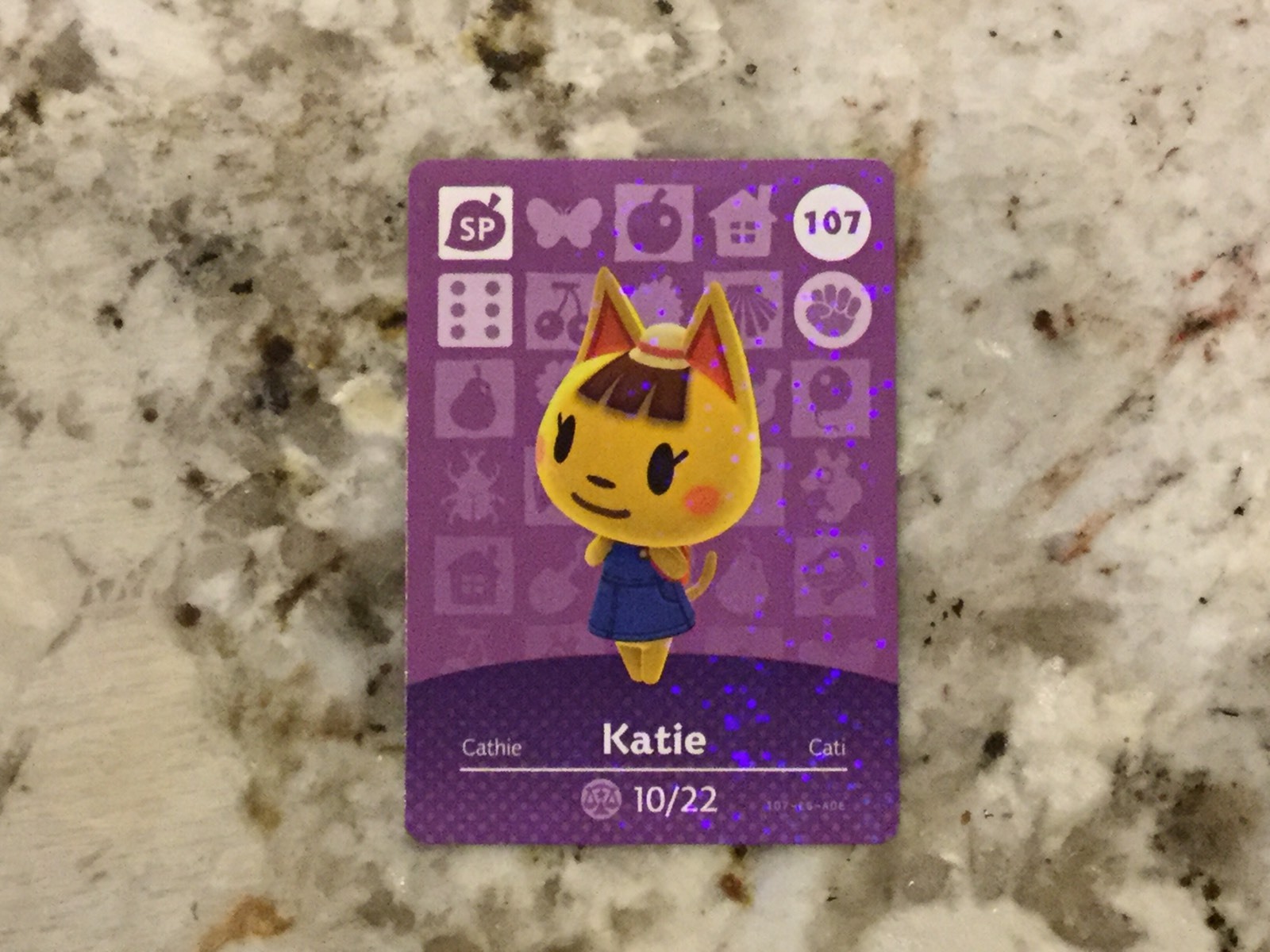 KATIE #107 Animal Crossing Amiibo Authentic Nintendo Mint Card From Series 2