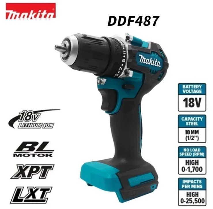 For Makita DDF487 Drill 18V Brushless Power Tool 1/2 Chuck (Tool Only) "Read”