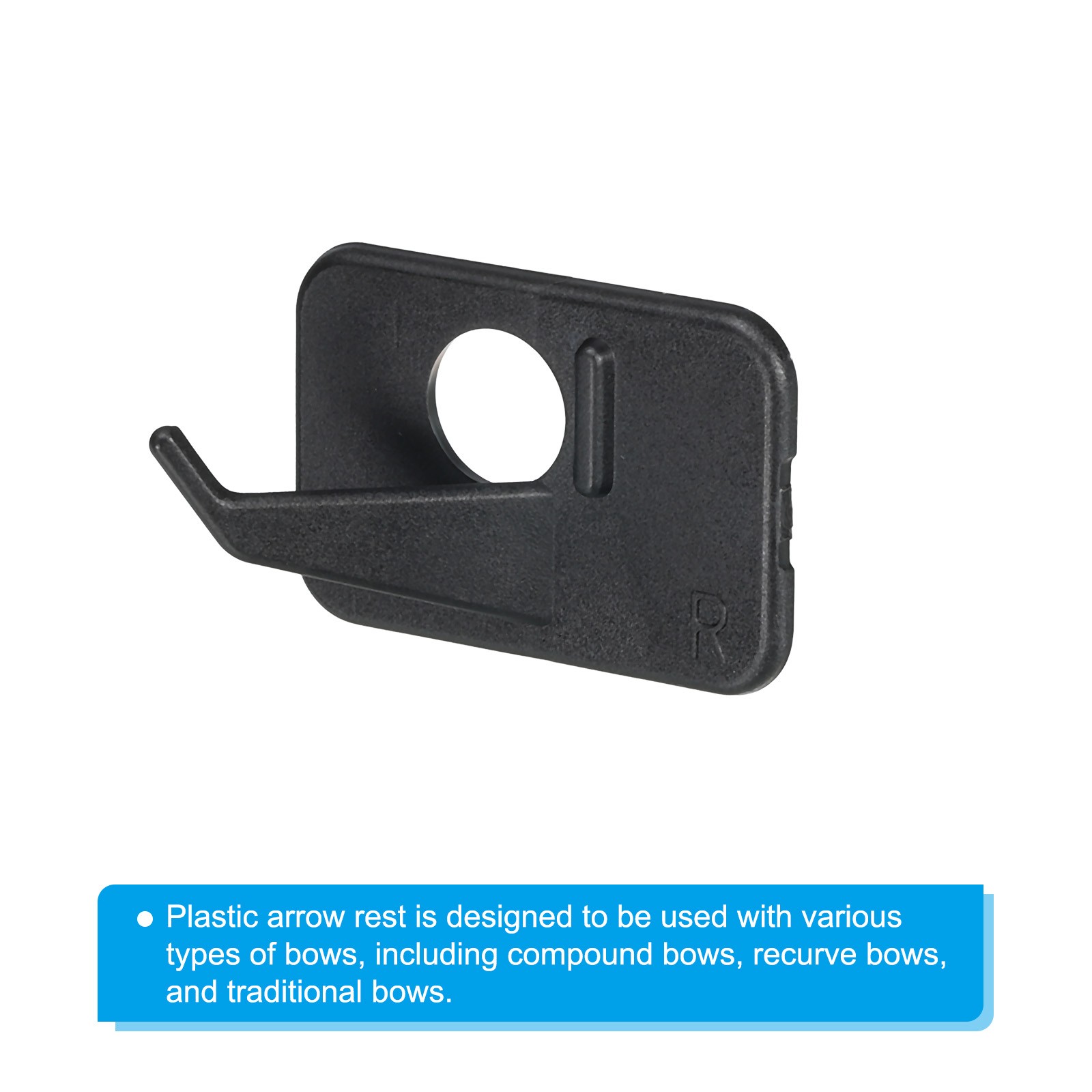 Arrow Rest Plastic Adhesive Archery Arrow Support for Right Hand, 12pcs