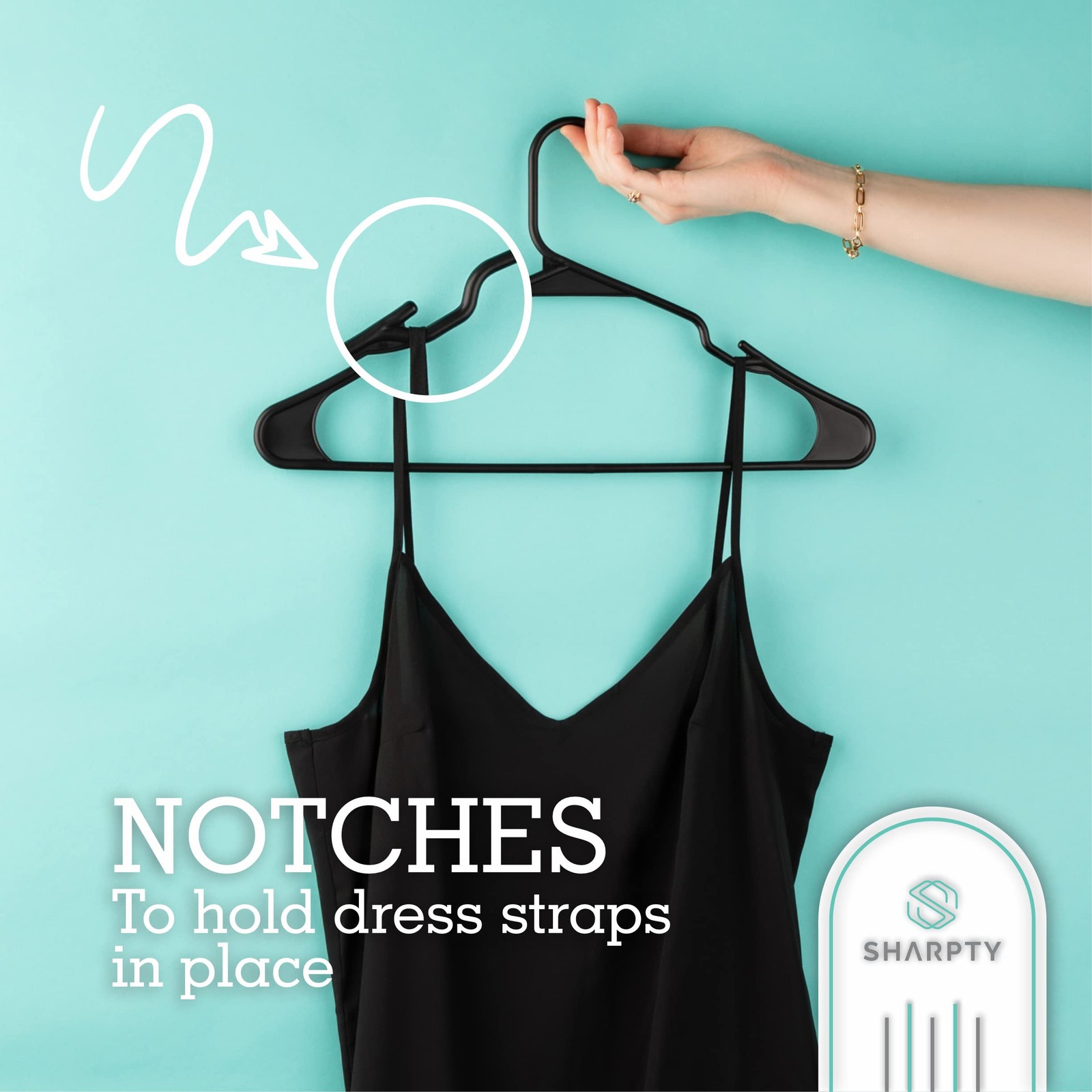 Sharpty Plastic Hangers Clothes Hangers for Clothing, Closet, Coats Shirts -
