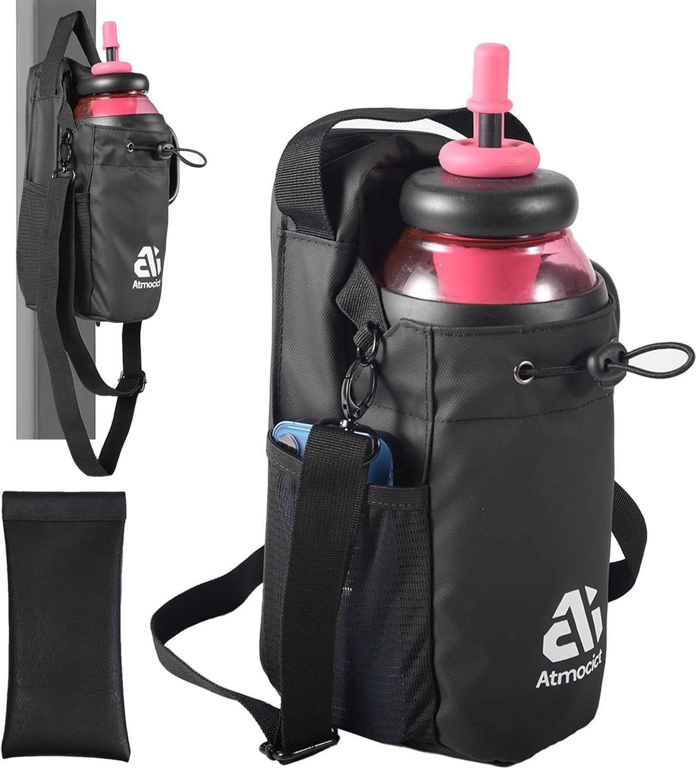 Magnetic Gym Bag for Men and Women - Magnetic Gym Water Bottle Bag Three Magn...