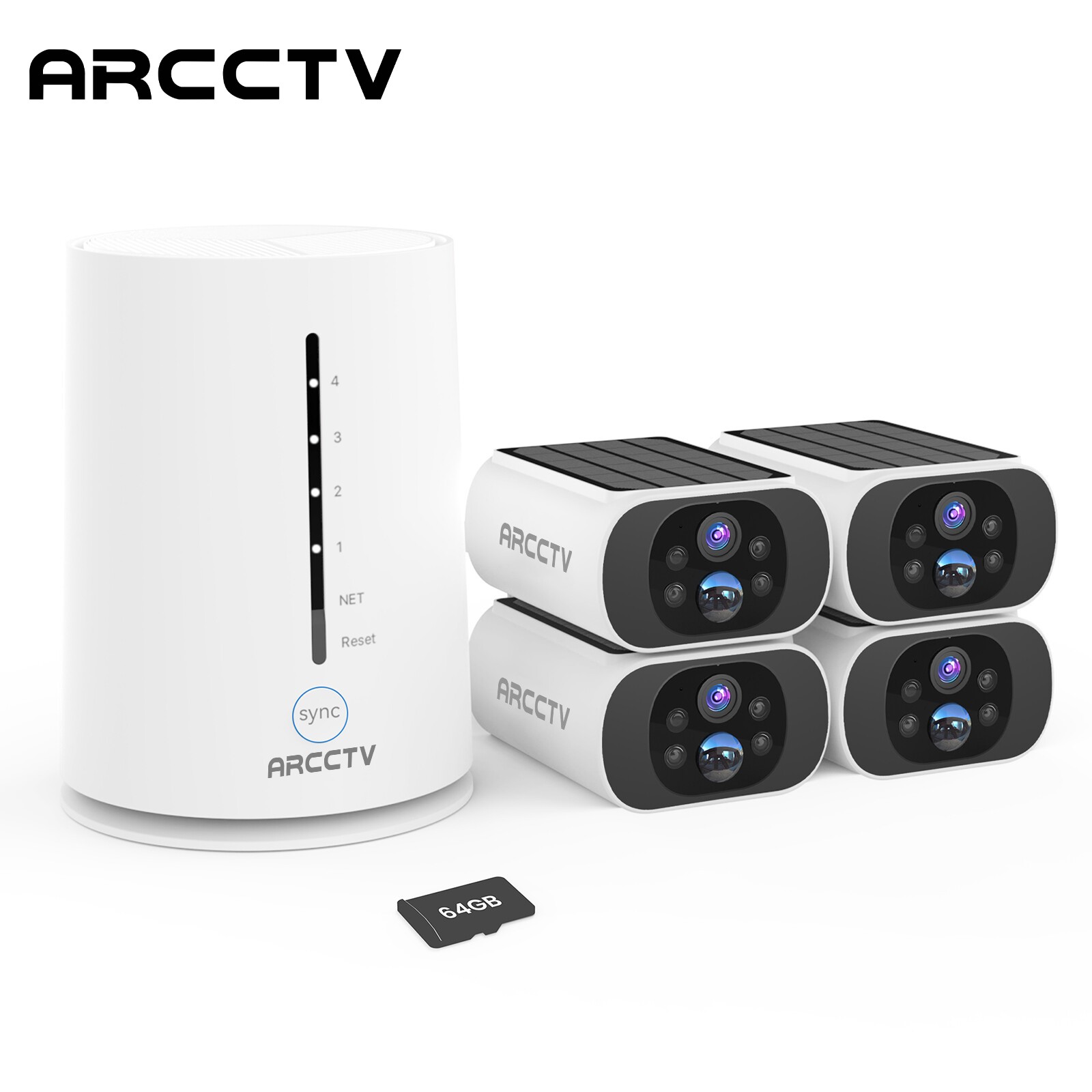 ARCCTV 2K Wireless Solar Security Camera System Outdoor WiFi6 CCTV AI Detection