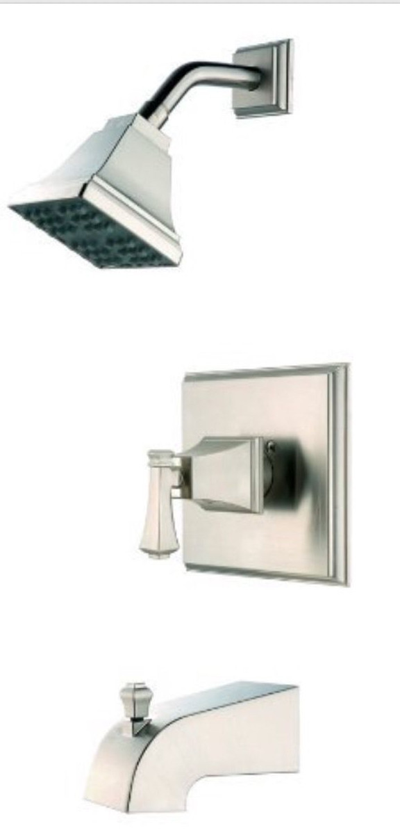 Exhibit BATHTUB SHOWER HEAD faucet control w/ Valve BRUSHED NICKEL G.B. Pegasus
