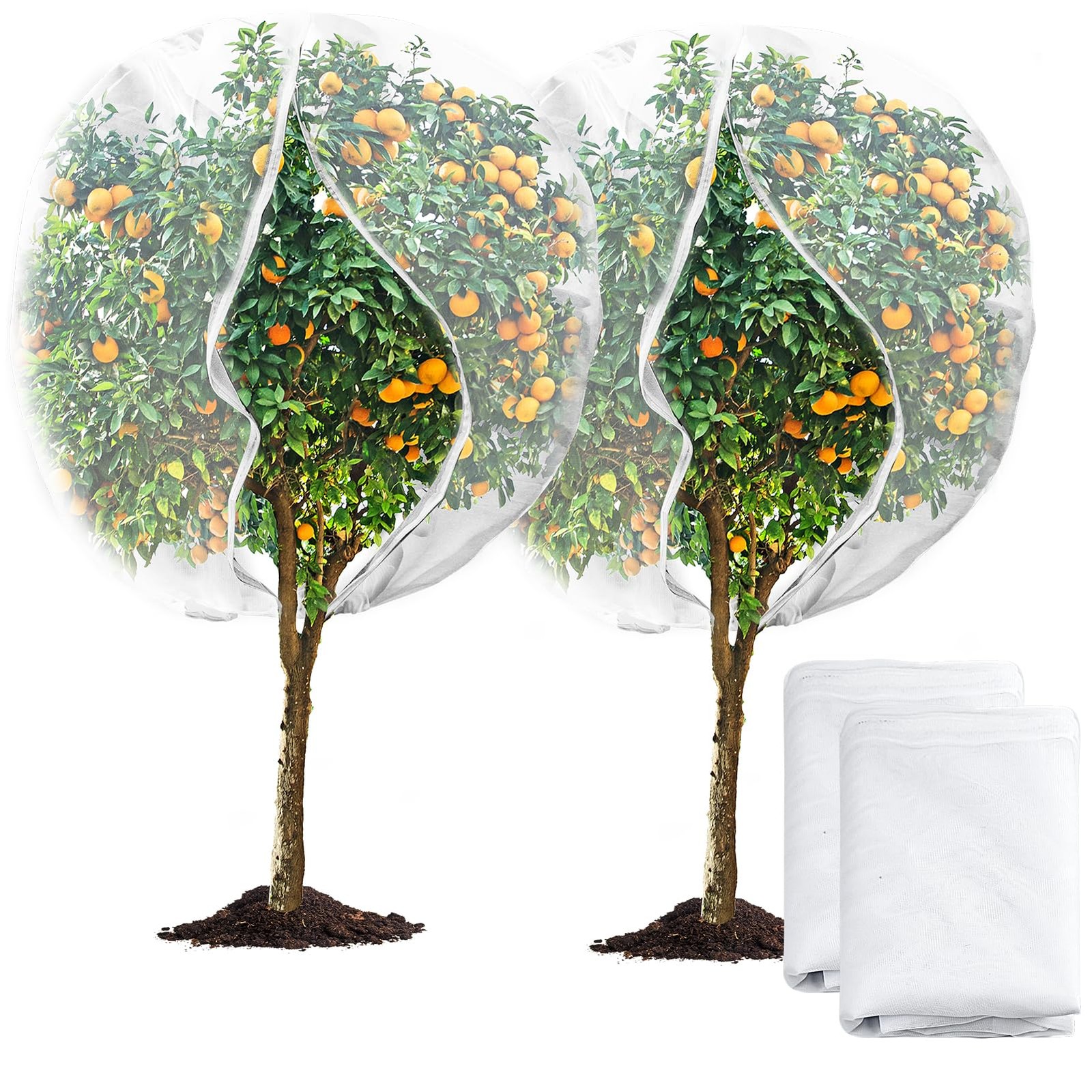 2 Pack 6 x 6.6 ft Large Fruits Tree 6 x Ft/ 2pcs/ zipper, Transparent