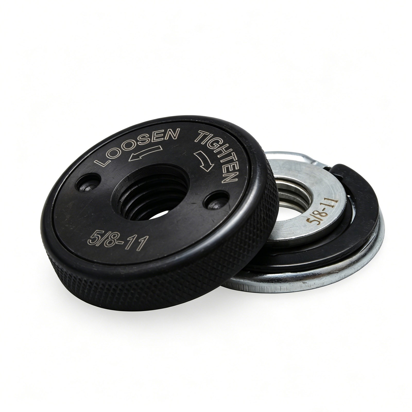 5/8"-11 Angle Grinder Flange Nut Kit for High-Speed Disc Locking D-Ring Knurled