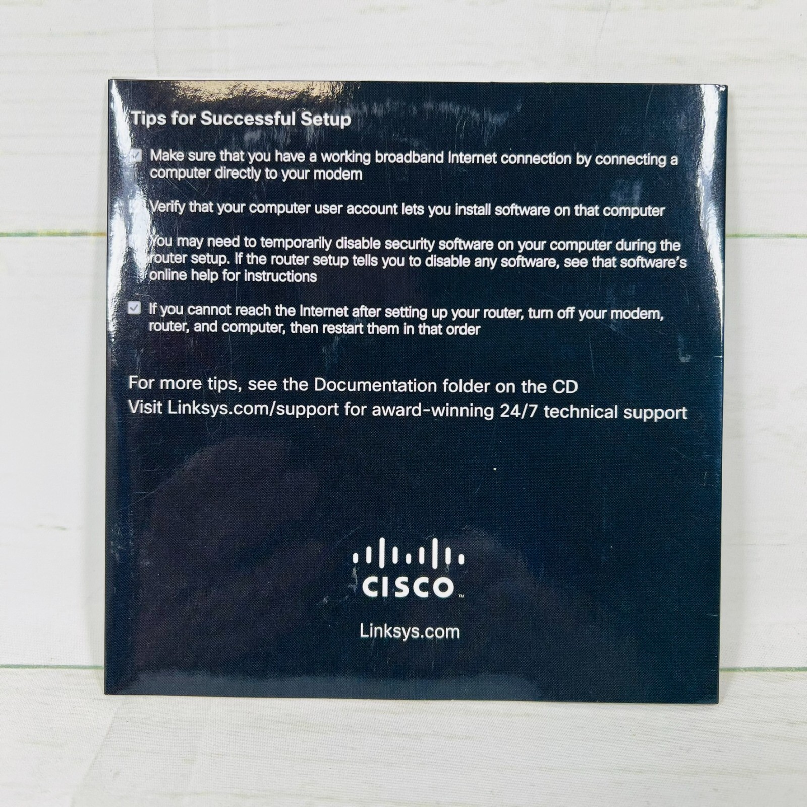 Cisco Linksys E3200 Setup Software & Resources Ver 1.0.00 3000-01927 N-Router