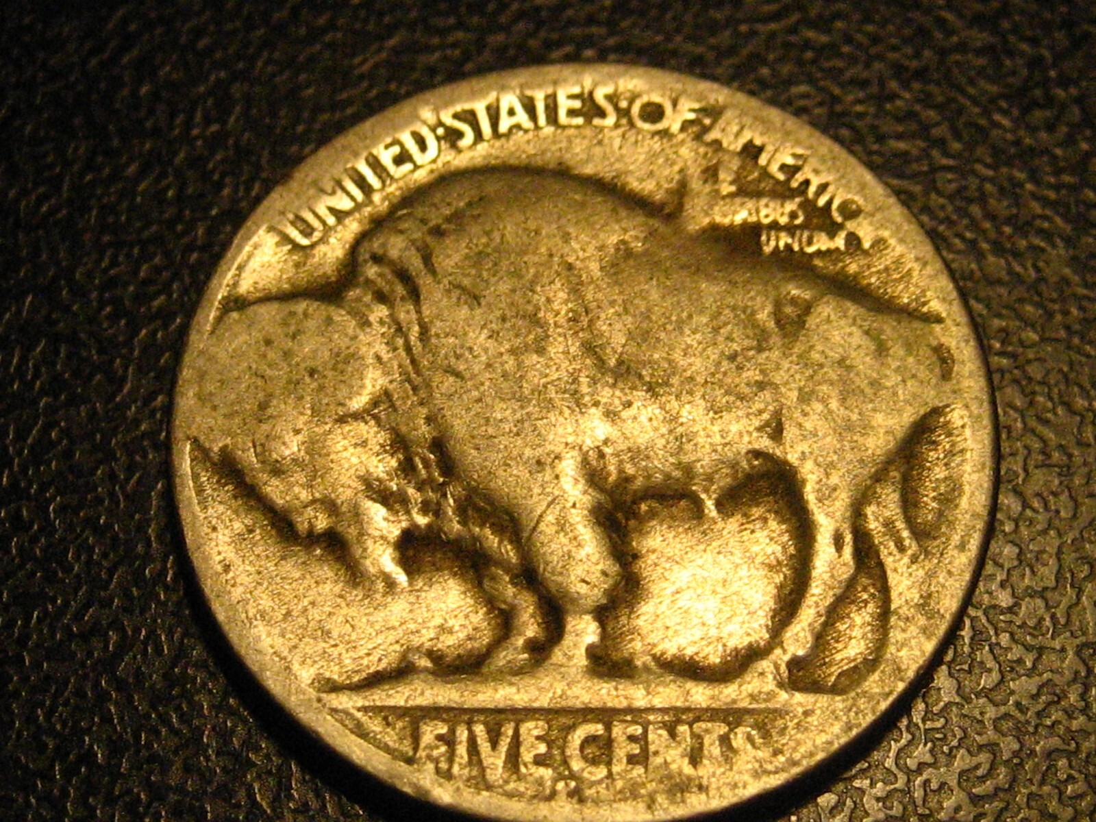 1925-S Buffalo Nickel ERROR LAMINATION UNDER INDIANS CHIN